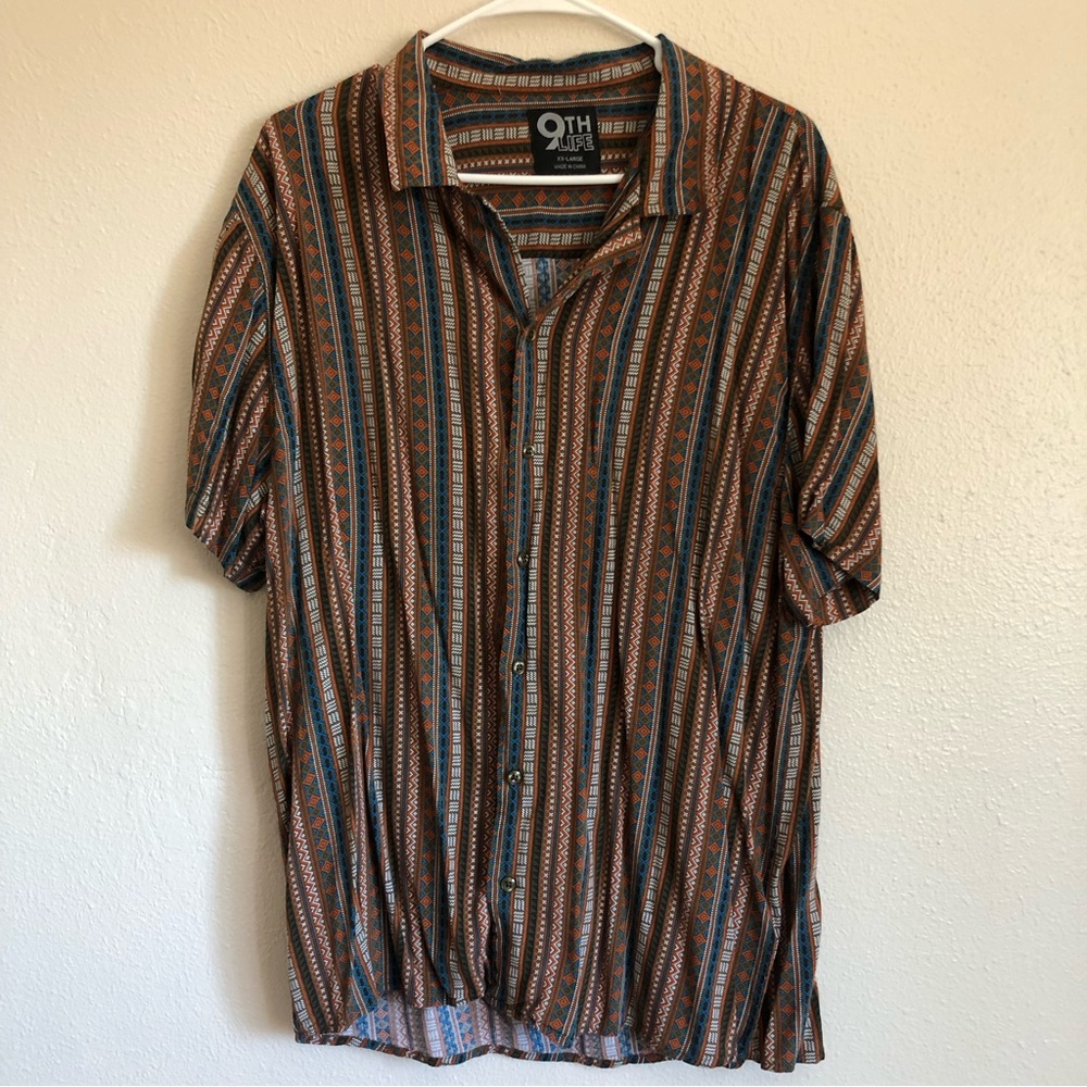 Fun pattern button up top
